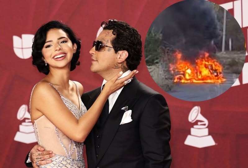 Atacan convoy donde viajaban Ángela Aguilar y Christian Nodal